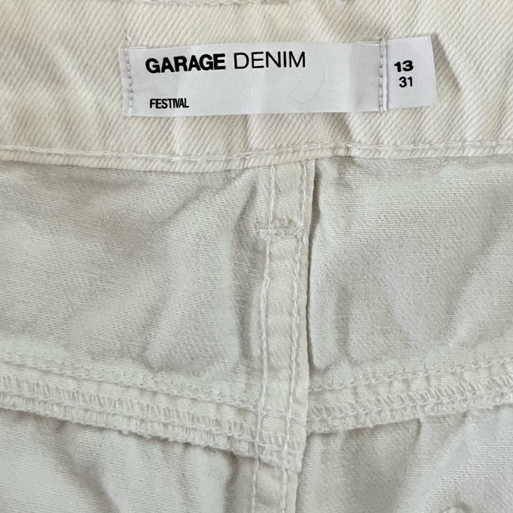 Garage Festival Woman’s White Denim Shorts - Picture 7 of 7